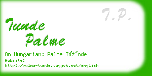 tunde palme business card